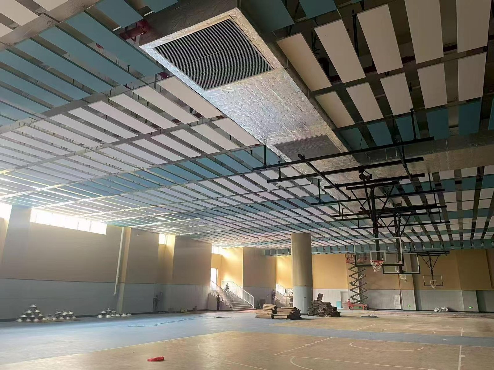 Gymnasium Acoustic Ceiling Baffles Project | Hui Acoustics