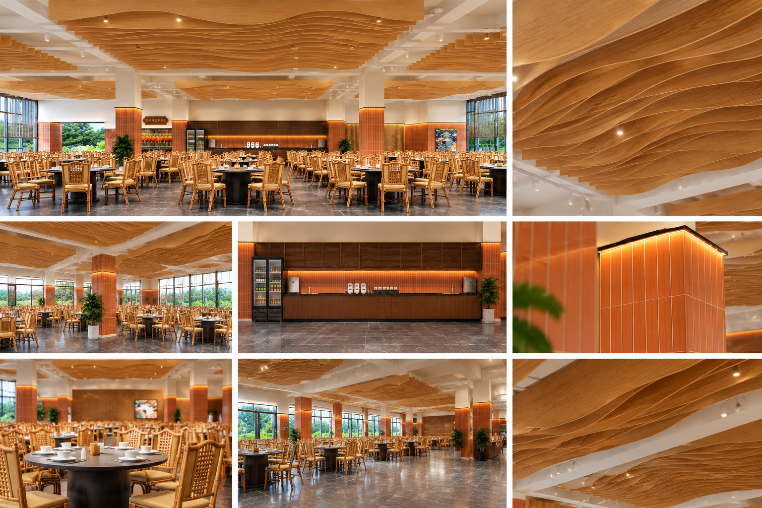 Modern Restaurant Interior Design Collage